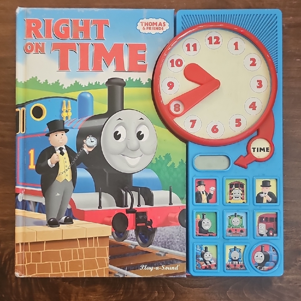 THOMAS & FRIENDS Right On Time  Learning Clock Hardcover Book 2003